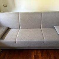 Divano letto 3 posti con contenitore grigio
