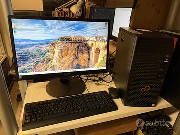 PC FISSO + MONITOR Intel Xeon E3-1225 16gb WIN 11