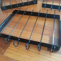 Spiedini con 3 Supporti Kabob Rack