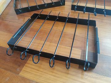 Spiedini con 3 Supporti Kabob Rack