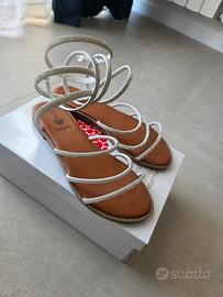 Sandali colore argento