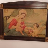 Quadro Natività antichissimo dipinto tela 88x66