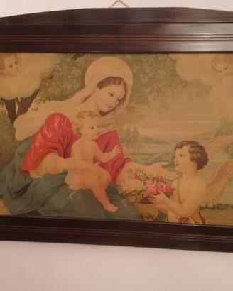 Quadro Natività antichissimo dipinto tela 88x66