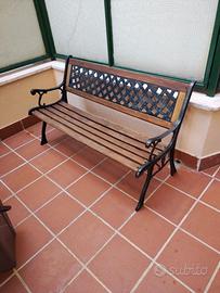 Panca da Giardino in Legno e Ghisa