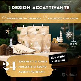 Calendario dell'Avvento da riempire, 24 sacchetti