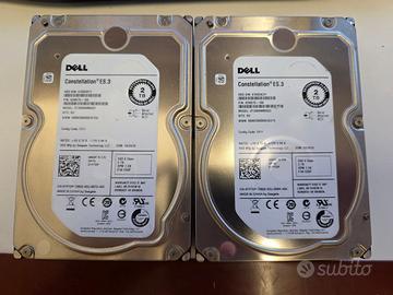 Lotto 2x HDD SAS DELL Constellation 2TB 3,5 Server