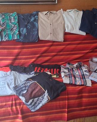 Camicie e t-shirt uomo moda cotone in blocco