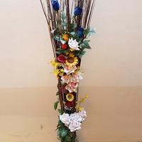 Fascio decorativo - fiori e rami