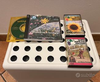 Audiocassette canti popolari italiani