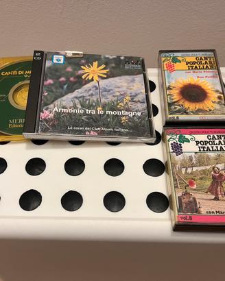 Audiocassette canti popolari italiani