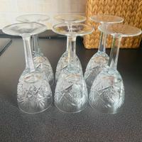 6 Bicchieri cristallo da vino