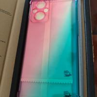 cover+2 pellicole  Oppo Reno7 lite Pink Green 