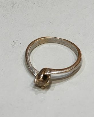 anello solitario oro 750