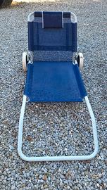 2 sdraio pieghevoli con ruote multiuso per camper