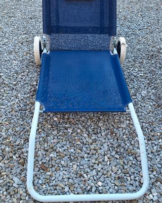 2 sdraio pieghevoli con ruote multiuso per camper