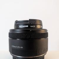 CANON EF 50mm con filtro UV