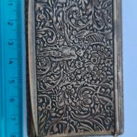 Scatola in argento intarsiata