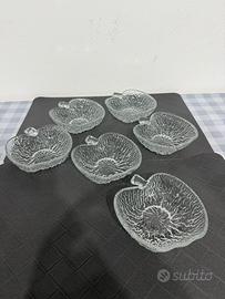 Set 6 Ciotole Vetro Forma Mela