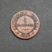 1/2 Mezzo baiocco  1849 2° Repubblica Romana