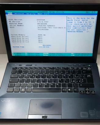 Notebook Sony, Intel Core i5, RAM 4GB, Wi-Fi + BT