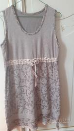 abito scamiciato beige