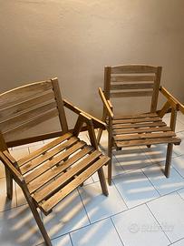 DUE POLTRONE LEGNO IKEA