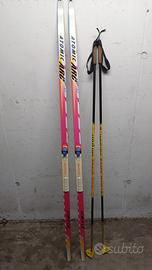 Sci skating scating 195 con racchette carbonio 160