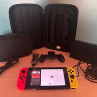 Nintendo Switch V2 + Dock + Accessori e Custodie