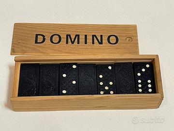 Domino vintage 28 tessere con drago e scatola