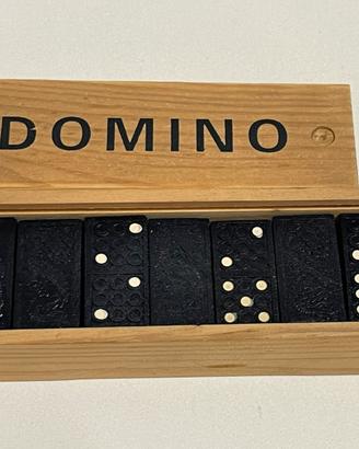 Domino vintage 28 tessere con drago e scatola