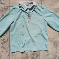 Grembiule asilo azzurro menta bimbo 4-5 anni