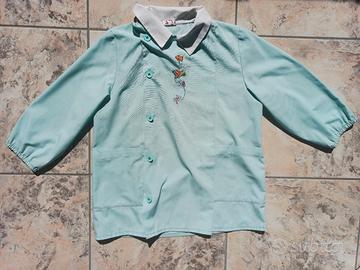Grembiule asilo azzurro menta bimbo 4-5 anni