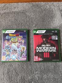 DB Sparking zero & cod mw3