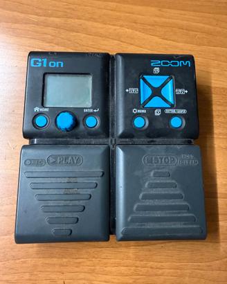 Pedaliera per chitarra Zoom G1on con alimentatore