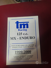 Catalogo parti ricambio TM 125 anno 99/2000