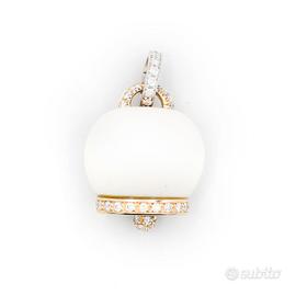 Ciondolo Campanella Chantecler in Ceramica Bianca