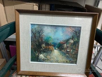 QUADRO VINTAGE FIUME E BARCHE