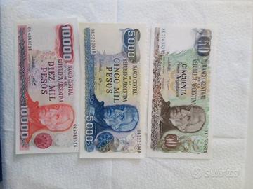 Lotto banconote Argentina FDS