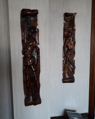 Tavole legno massello intagliato