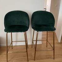 Coppia di sgabelli verdi