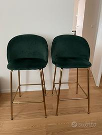 Coppia di sgabelli verdi
