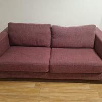 Divano letto 3 posti in tessuto.
