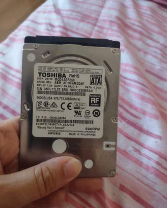 HDD hard disk toshiba 500GB 2.5"