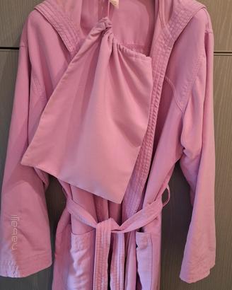 Accappatoio Nabaiji rosa XL cappuccio  e sacchetto