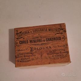 Scatola pubblicitaria Carlo Minerbi Bologna