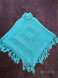 Poncho azzurro per donna