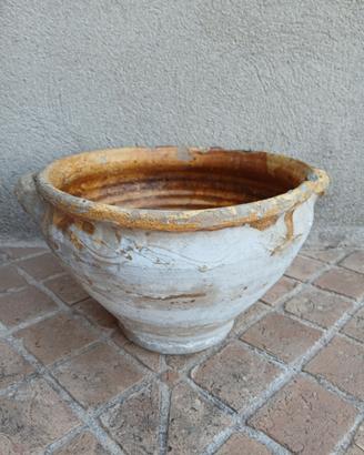 Antica Ciotola Terracotta-Vaso-Ceramica-Antichità 