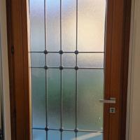 Portoncino LEGNO ALLUMINIO con ampio vetro doppio