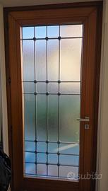 Portoncino LEGNO ALLUMINIO con ampio vetro doppio