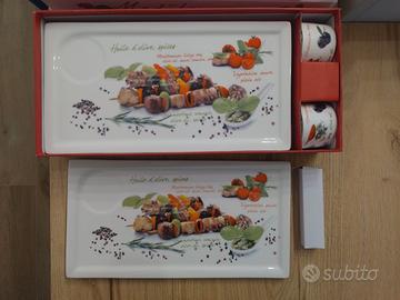 Set piatti rettangolari per aperitivi, BBQ ...